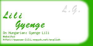 lili gyenge business card
